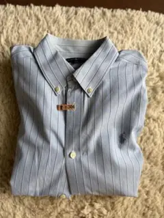 Ralph Lauren ラルフローレン　水色 ストライプ 長袖シャツ