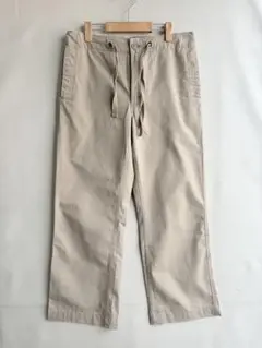 GAP メンズ　ワイド　パンツ　リップストップ　カーキ　M コットン　チノ