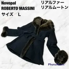 美品✨名門ロベルトマッシーニ✨ リアルムートンコート✨フォックス✨