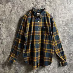Columbia チェック ボタンダウンシャツ Mサイズ 長袖 アウトドア 古着