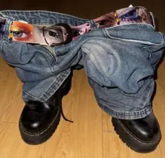 Y2K fancy studs eye belt スタッズ アイベルト グランジ