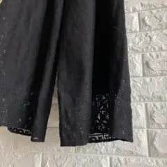 DONA MARIE 黒レースワイドパンツ　Ｍ