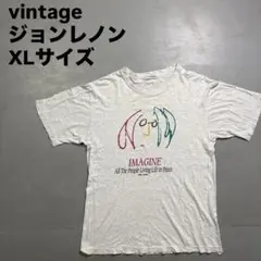 vintage ジョンレノン　Tシャツ　シングルステッチ　自画像　XL