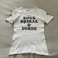 メンズ クロスデザイン 半袖 リブTシャツ M