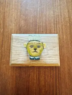 作家さん木製ブローチ★かわいいくまさん★