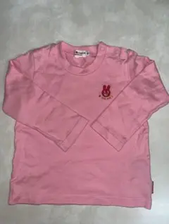 MIKI HOUSE ベビー服　長袖ピンクシャツ