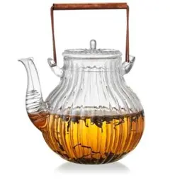 ティーポット 菊紋耐熱ガラスティーポット上手型 満水容量 750ml 直火対応