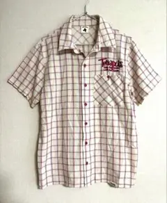 Tetrapotsテトラポッツ チェックコットンシャツ 半袖 M
