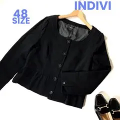 INDIVI ウールカノコペプラムジャケット 2755 秋
