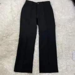ジーユー　センタープレス　ストレートパンツ　ブラック　L