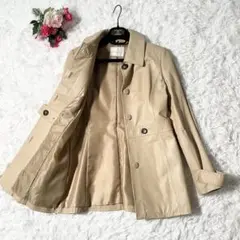 【一回着用のみ】極美品 高級 ラムレザー ジャケット ベージュ Aライン