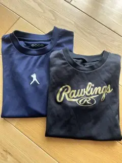 〜野球練習着に！〜Rawlings 140 ブラック＆バッターT 150 紺