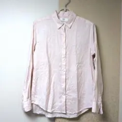 美品!!　UNIQLO リネン ピンク 長袖シャツ