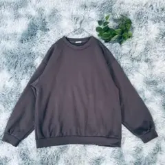 GU ジーユー (L) オーバーサイズ トレーナー 丸首