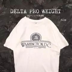 DELTA PRO WEIGHT 白Tシャツ ワシントンD.C. プリント　M
