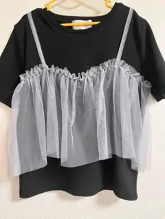 チュール　キャミ付きTシャツ　150cm
