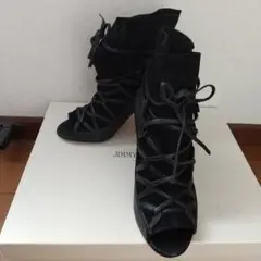 JIMMY CHOO ジミーチュウ オープントゥ ブーティ 37.5