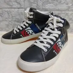 CASTELBAJAC カステルバジャック 黒のハイカットスニーカー 25cm