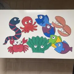 ハンドメイド　パネルシアター　おさかなくんのいちにち