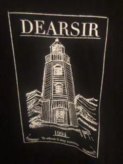 DEAR_SIR 灯台デザイン Tシャツ ブラック