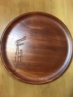盆木製未使用品欅ケヤキ煎茶茶道宮島細工②