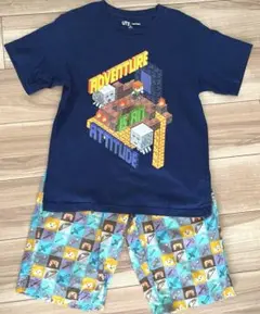 美品☆ユニクロ☆マイクラ☆140☆Tシャツ＆ステテコ　２点セット