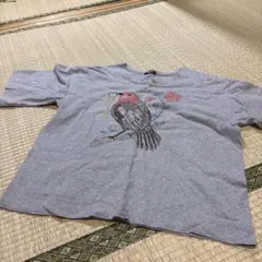 マーブルシュッド　marble sud グレー　刺繍tシャツ　鳥