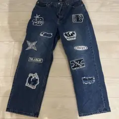 XLARGE バッチ付き　バギーデニム　ブルー　34インチ　希少