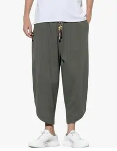 サルエルパンツ オリーブグリーン サルエルパンツ XL カーキ ゆったり 新品
