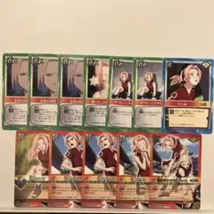 【値下げ】ナルト(NARUTO) サクラ トレーディングカードセット　12枚