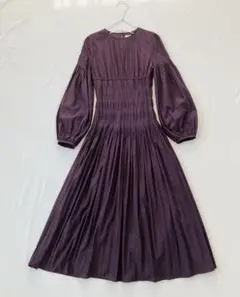 【即購入◎】FRAY I.D　プリーツシャーリングワンピース　S ブラウン