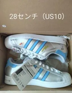 28センチ ディズニー アディダス スーパースター シルバー メタリック