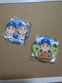 ファイターズガチャ　上川畑　浅間　缶バッジ