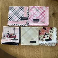 BURBERRY ハンカチ 5 枚セット