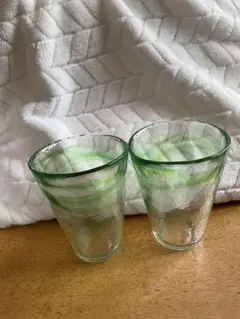 ペアグラス緑、グリーン