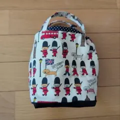 保冷保温巾着袋 ハンドメイド 兵隊猫