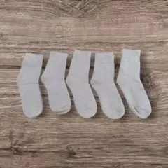 【新品未使用】上質素材のシンプル無地ソックス5足セット くるぶし丈〜ミドル丈