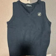 COMME CA ISM 黒 Vネック ベスト