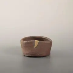 窯印のある窯道具半筒茶碗