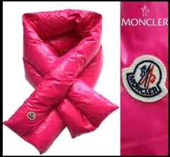 新品 MONCLER モンクレール ユニセックス 伊製 ロゴ入りダウンマフラー
