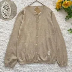 新品　サマンサモスモス　レース付きオーガニックコットンカーディガン