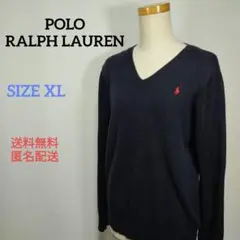 POLO RALPH LAUREN ポロ セーター ヴィンテージ 刺繍ロゴ 紺