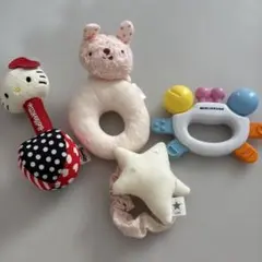 MIKI HOUSE　キティちゃんコンビ　アミング　がらがら　4点セット