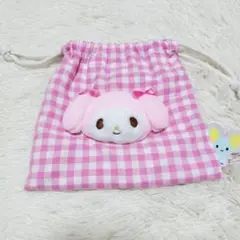【美品】マイメロディ　巾着　サンリオ　Sanrio マイメロ　ボアフェス