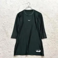 ミズノ【L】緑 スポーツインナー 吸汗速乾 春夏 ストレッチ