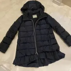 14A ダークネイビー ヘルノキッズ 裾フリルダウンコート