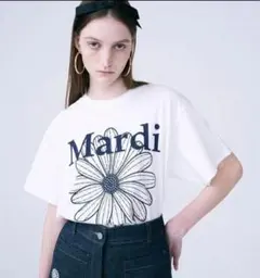 mardi mercredi マルディメクルディ Tシャツ トップス 白 紺