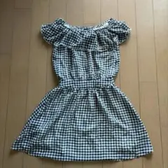 LOVETOXICギンガムチェックワンピース フリル袖　150