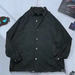 《+J×UNIQLO》 オーバーサイズシャツ ナイロンジャケ L ドローコード