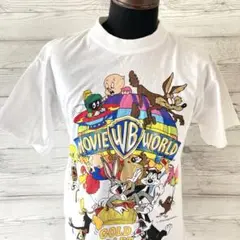 WB MOVIE WORLD Tシャツ ルーニーテューンズ ホワイト 90s